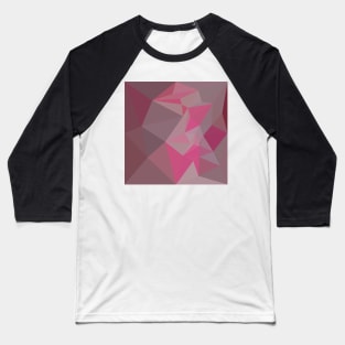 Fandango Pink Abstract Low Polygon Background Baseball T-Shirt